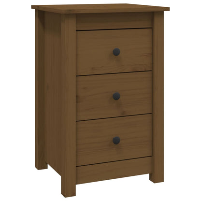 Nachtkastjes 2 St 40X35X61,5 Cm Massief Grenenhout Honingbruin