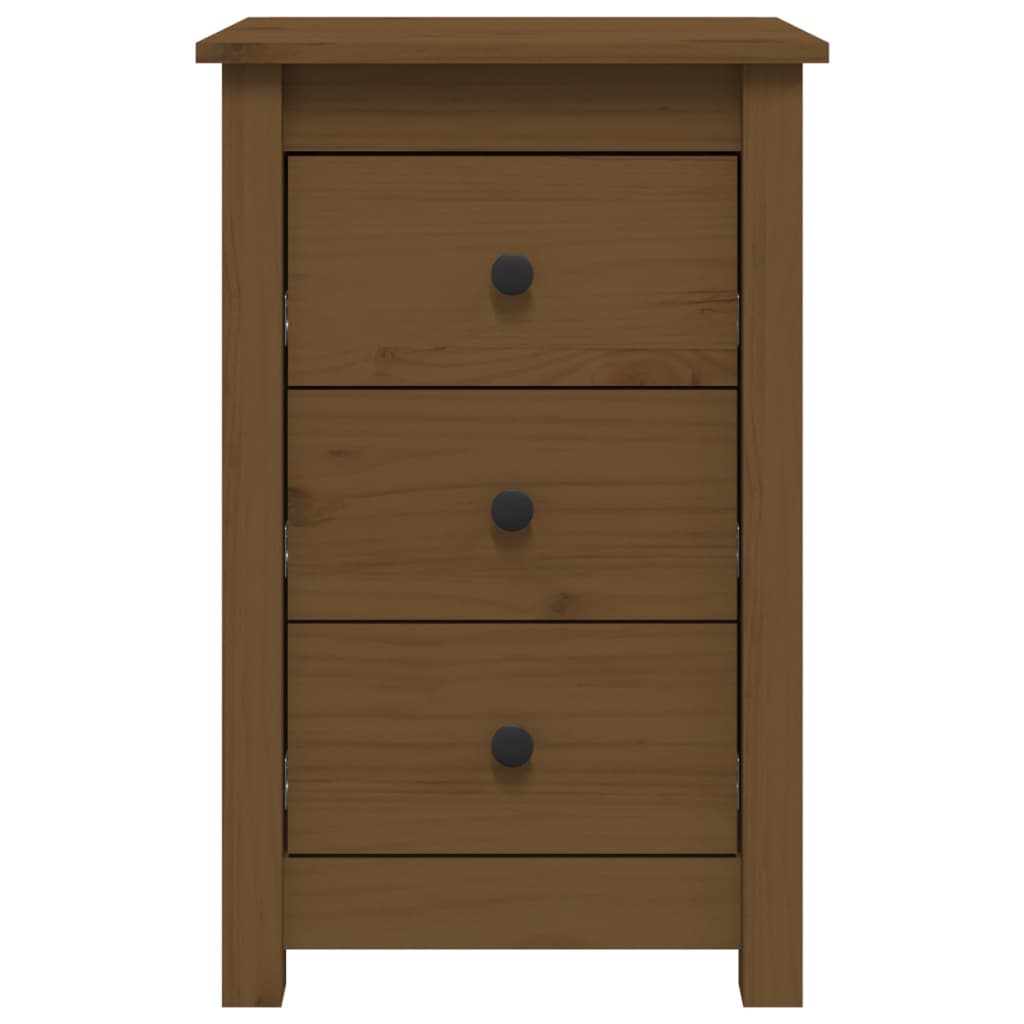 Nachtkastjes 2 St 40X35X61,5 Cm Massief Grenenhout Honingbruin