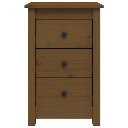 Nachtkastjes 2 St 40X35X61,5 Cm Massief Grenenhout Honingbruin