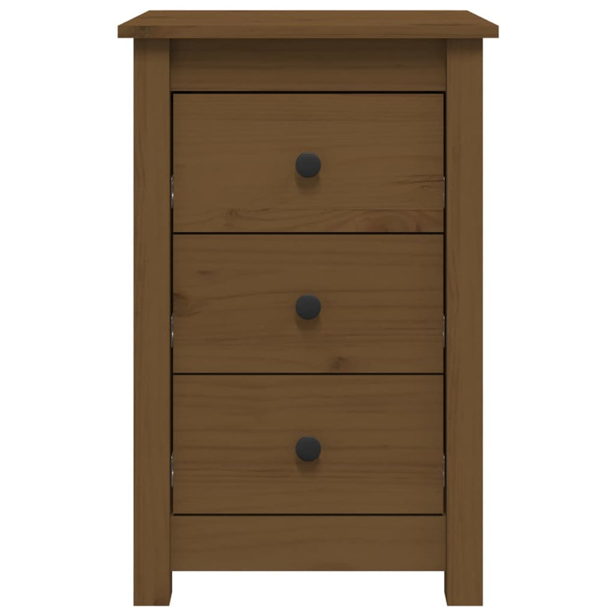 Nachtkastjes 2 St 40X35X61,5 Cm Massief Grenenhout Honingbruin