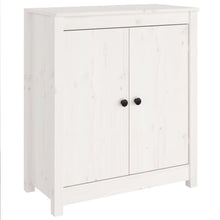 Dressoir 70X35X80 Cm Massief Grenenhout Wit