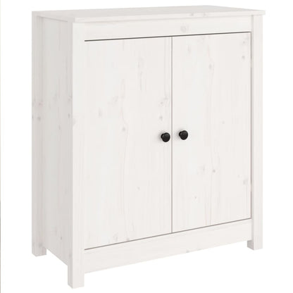 Dressoir 70X35X80 Cm Massief Grenenhout Wit