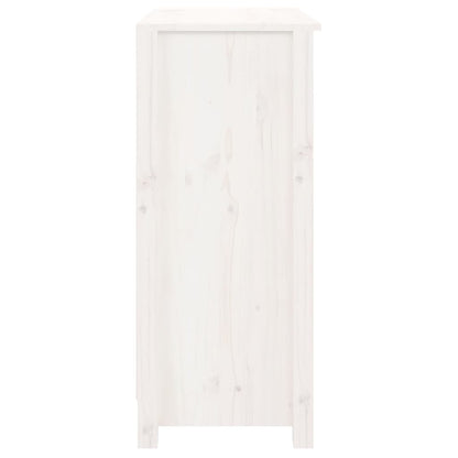 Dressoir 70X35X80 Cm Massief Grenenhout Wit