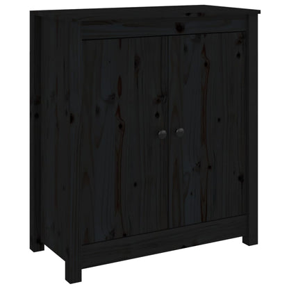 Dressoir 70x35x80 cm massief grenenhout zwart
