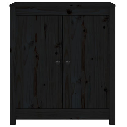 Dressoir 70x35x80 cm massief grenenhout zwart