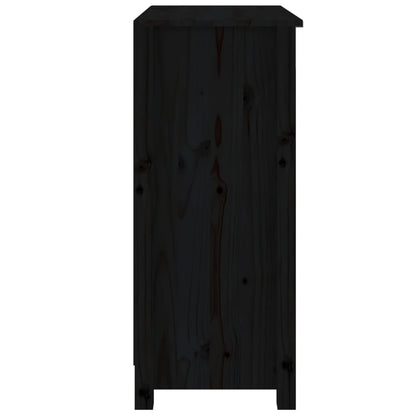 Dressoir 70x35x80 cm massief grenenhout zwart