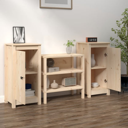 Dressoirs 2 St 40X35X80 Cm Massief Grenenhout