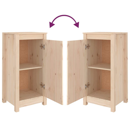 Dressoirs 2 St 40X35X80 Cm Massief Grenenhout