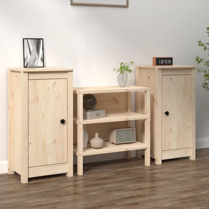 Dressoirs 2 St 40X35X80 Cm Massief Grenenhout