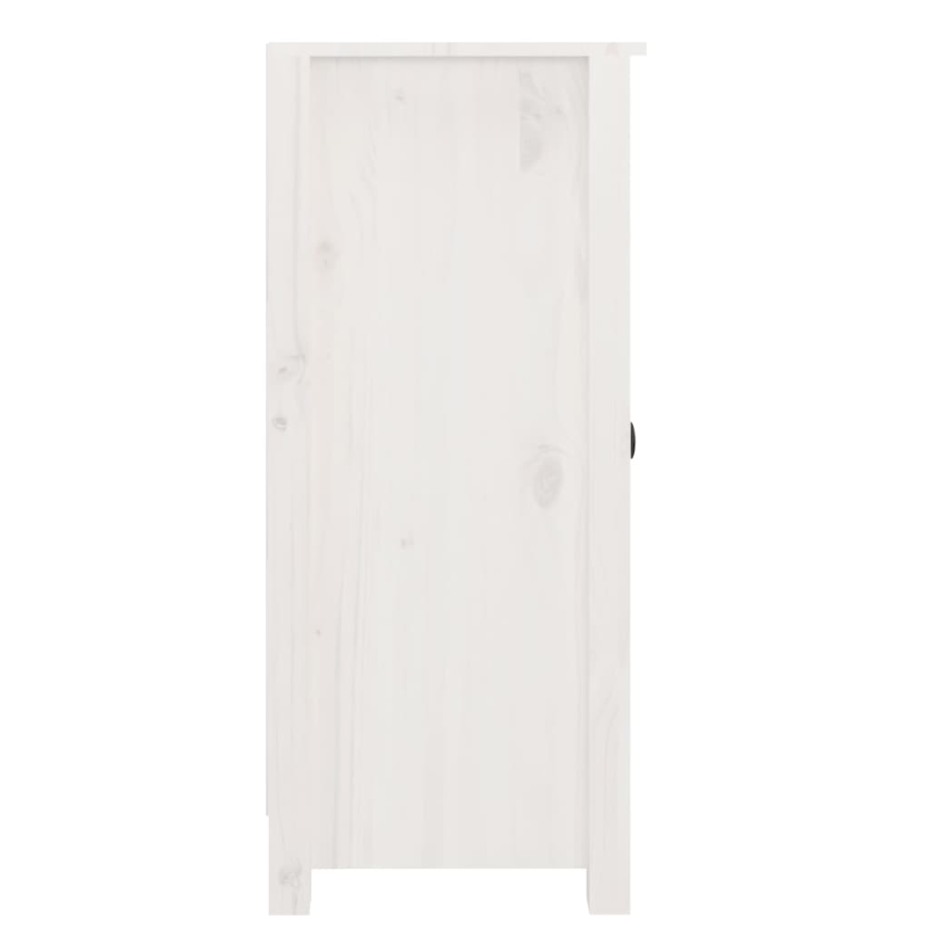 Dressoir 40X35X80 Cm Massief Grenenhout Wit
