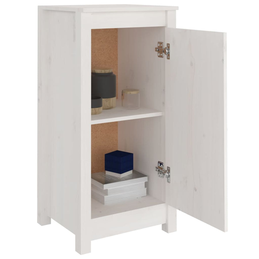 Dressoirs 2 St 40X35X80 Cm Massief Grenenhout Wit