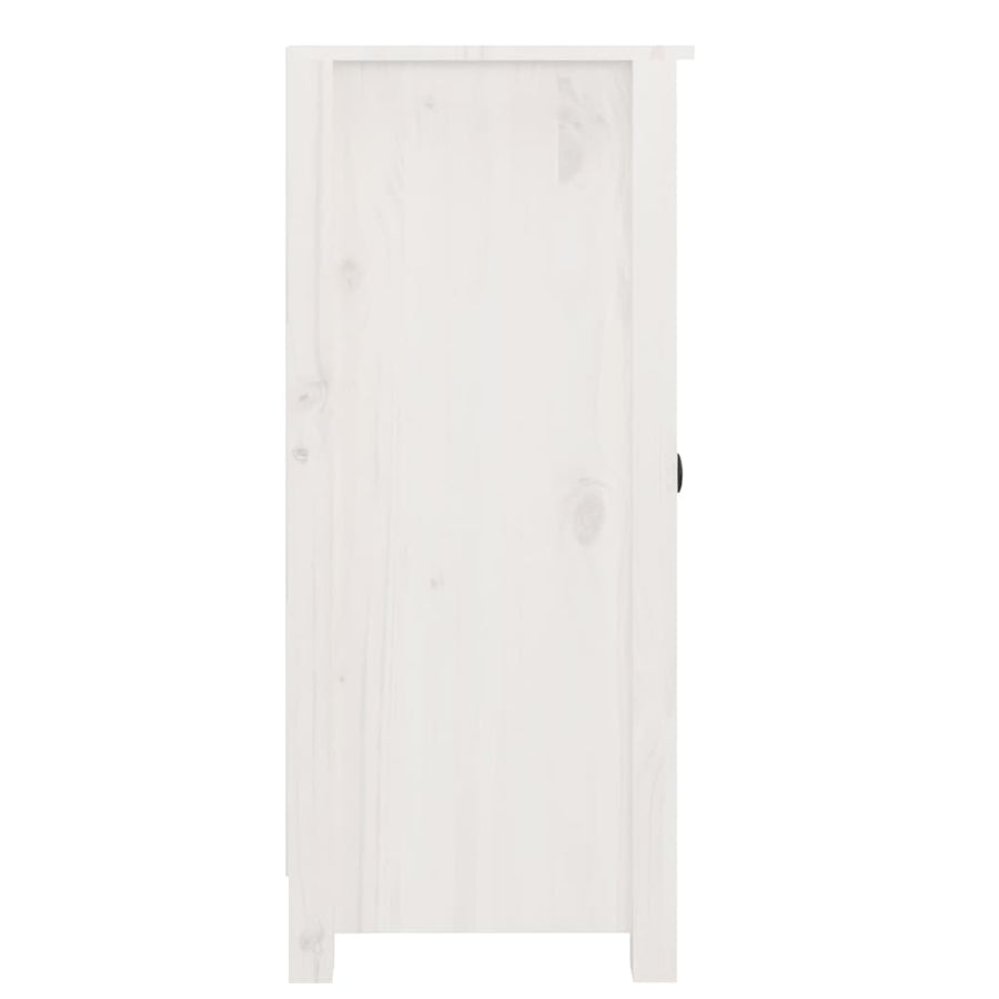 Dressoirs 2 St 40X35X80 Cm Massief Grenenhout Wit