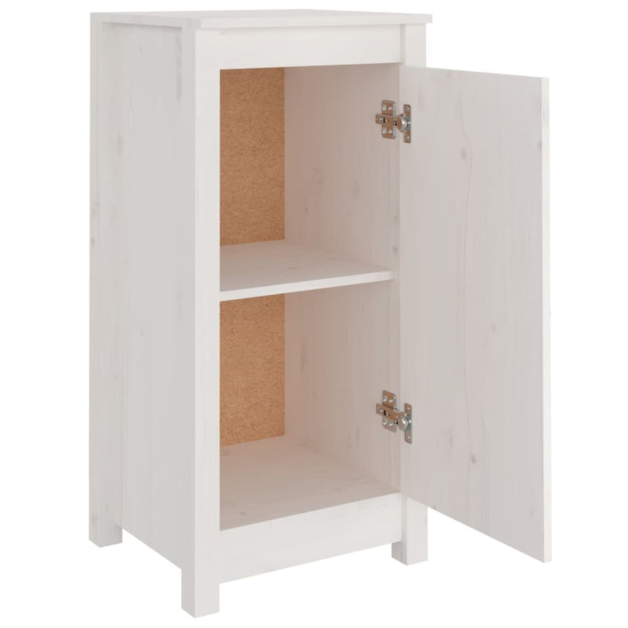 Dressoirs 2 St 40X35X80 Cm Massief Grenenhout Wit