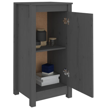 Dressoirs 2 St 40X35X80 Cm Massief Grenenhout Grijs