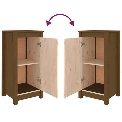 Dressoir 39x35x80 cm massief grenenhout honingbruin