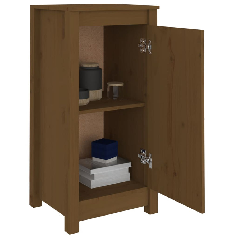 Dressoirs 2 St 40X35X80 Cm Massief Grenenhout Honingbruin