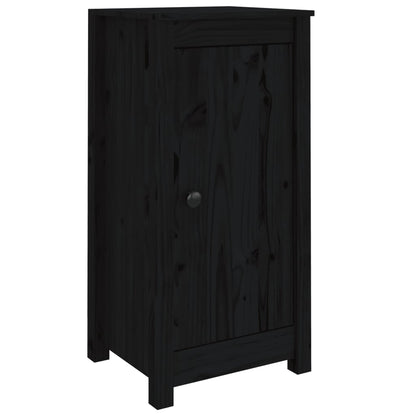 Dressoirs 2 St 40X35X80 Cm Massief Grenenhout Zwart