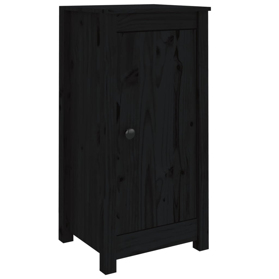 Dressoirs 2 St 40X35X80 Cm Massief Grenenhout Zwart