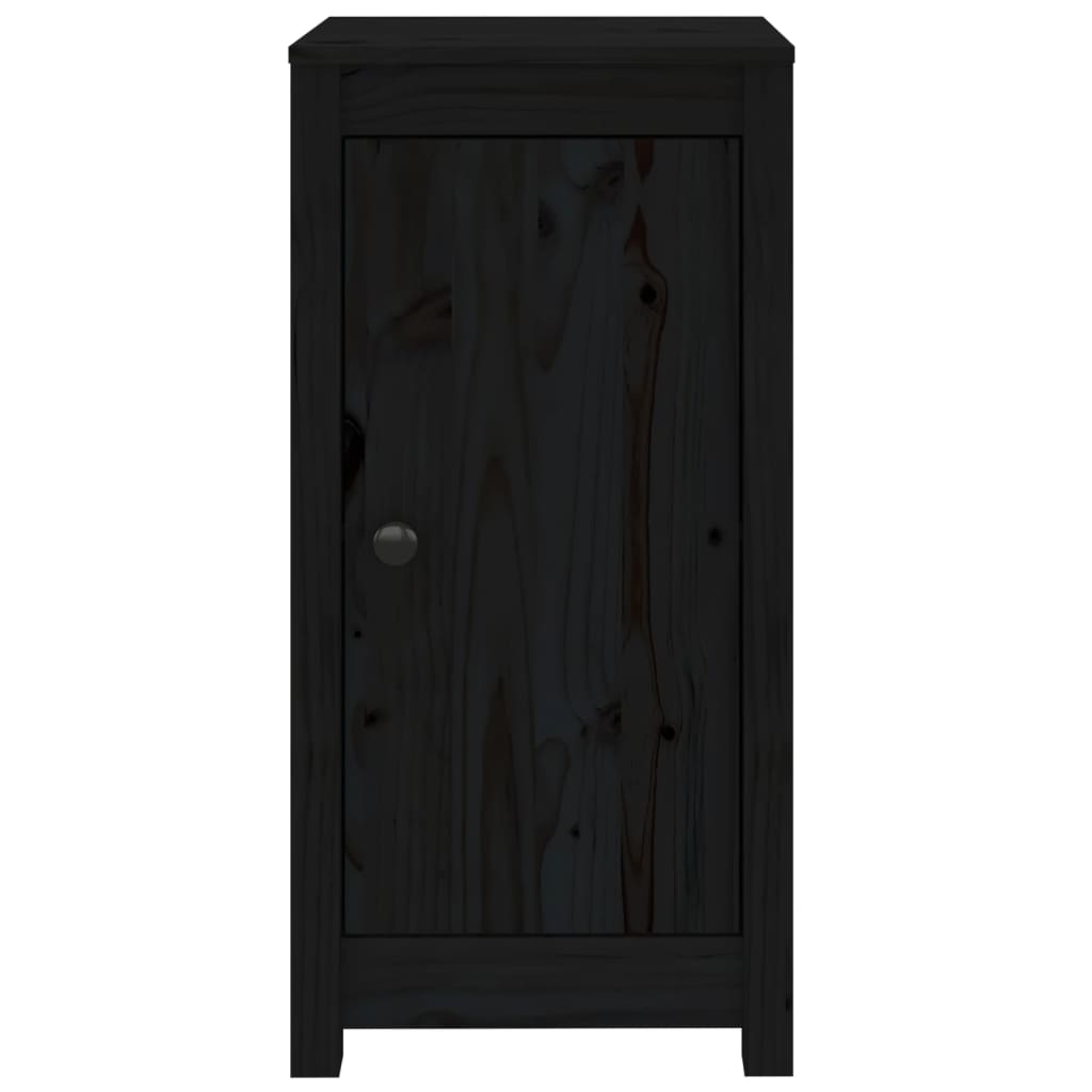 Dressoirs 2 St 40X35X80 Cm Massief Grenenhout Zwart