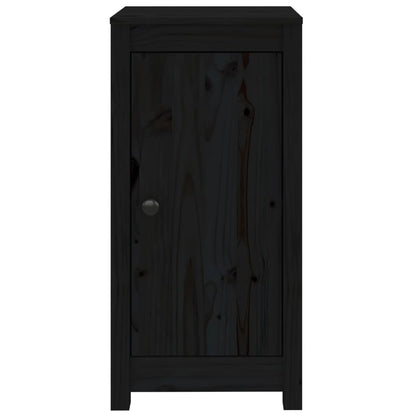 Dressoirs 2 St 40X35X80 Cm Massief Grenenhout Zwart