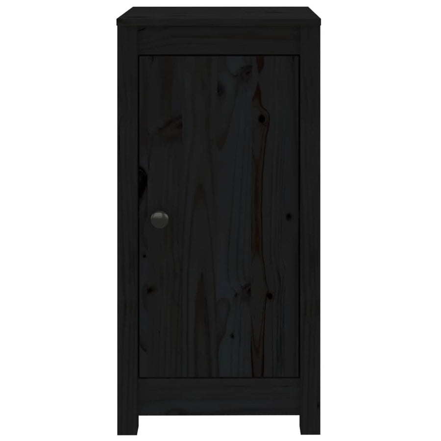Dressoirs 2 St 40X35X80 Cm Massief Grenenhout Zwart
