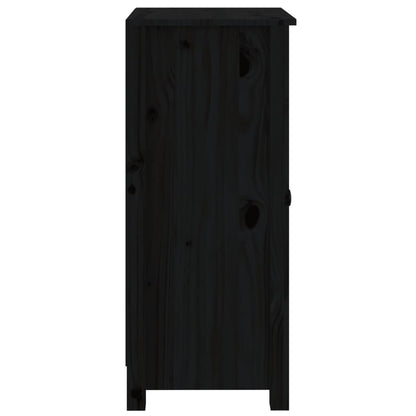 Dressoirs 2 St 40X35X80 Cm Massief Grenenhout Zwart