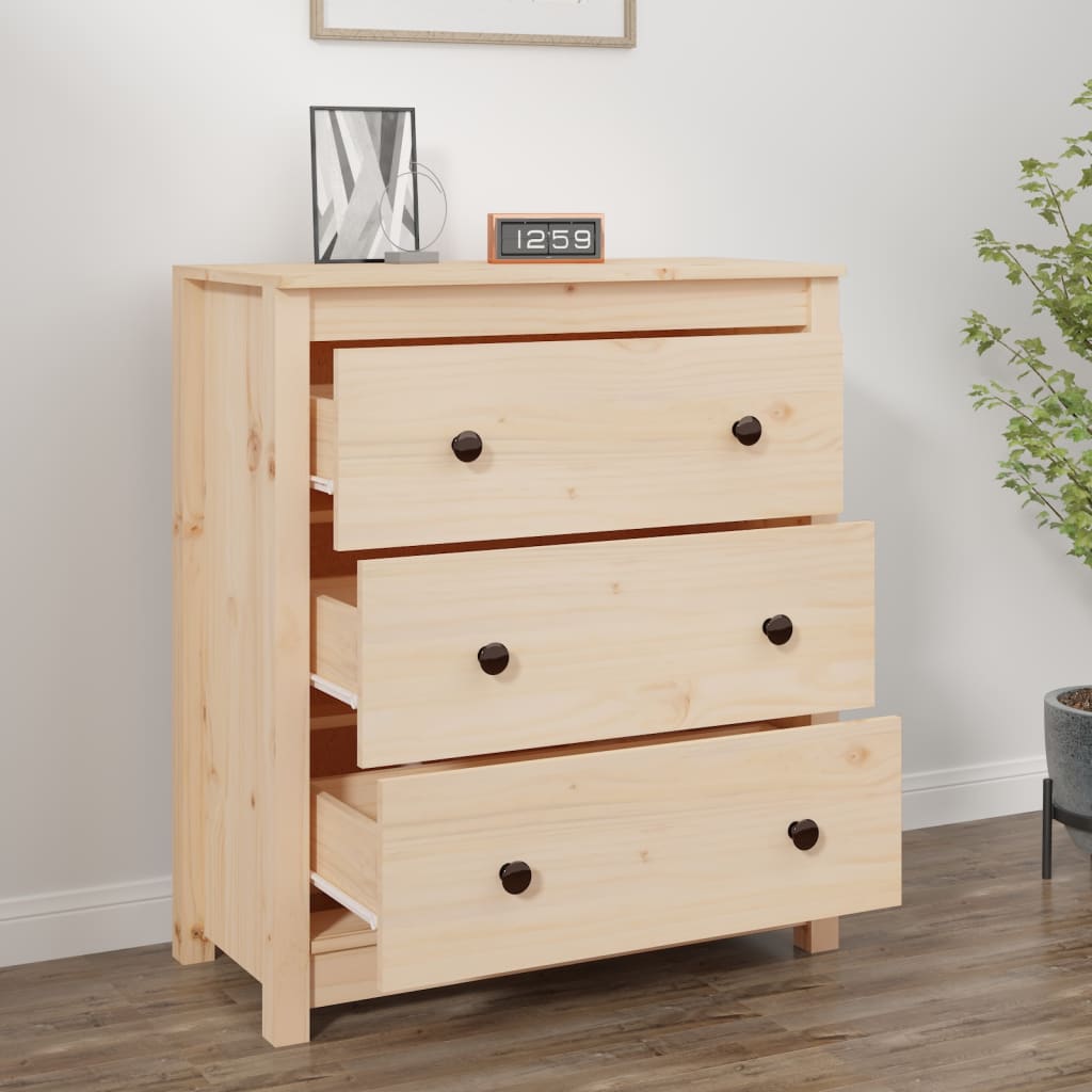Dressoir 70X35X80 Cm Massief Grenenhout