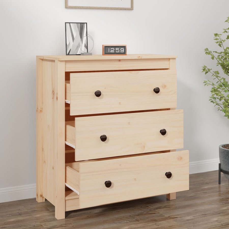 Dressoir 70X35X80 Cm Massief Grenenhout