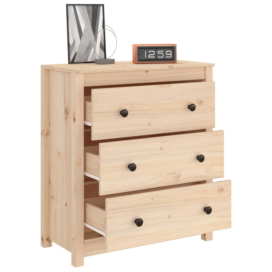 Dressoir 70X35X80 Cm Massief Grenenhout