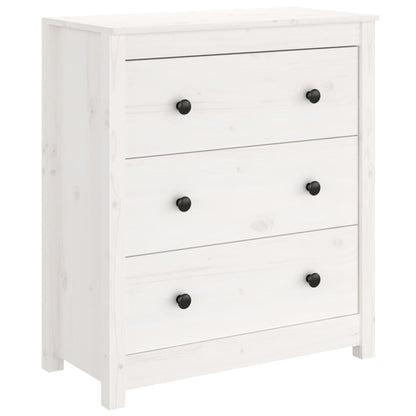 Dressoir 70x35x80 cm massief grenenhout wit