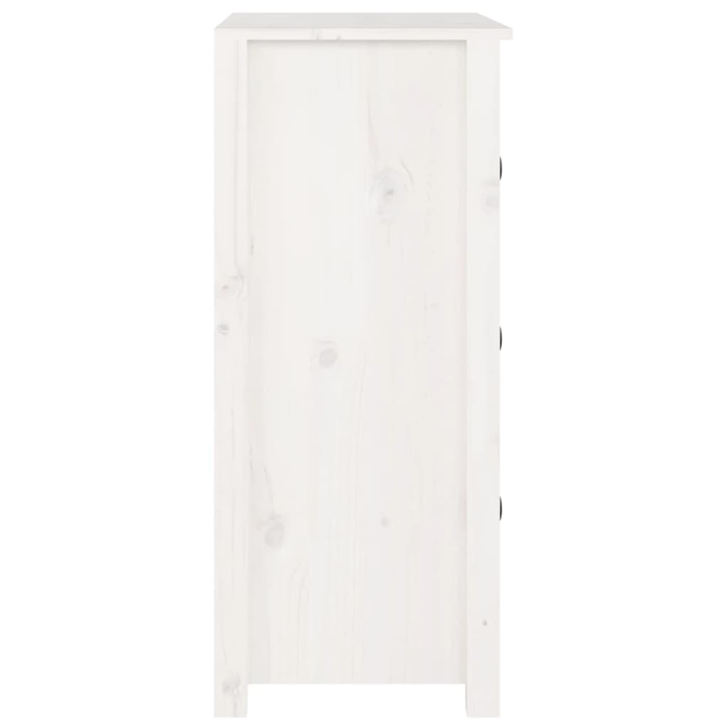 Dressoir 70x35x80 cm massief grenenhout wit