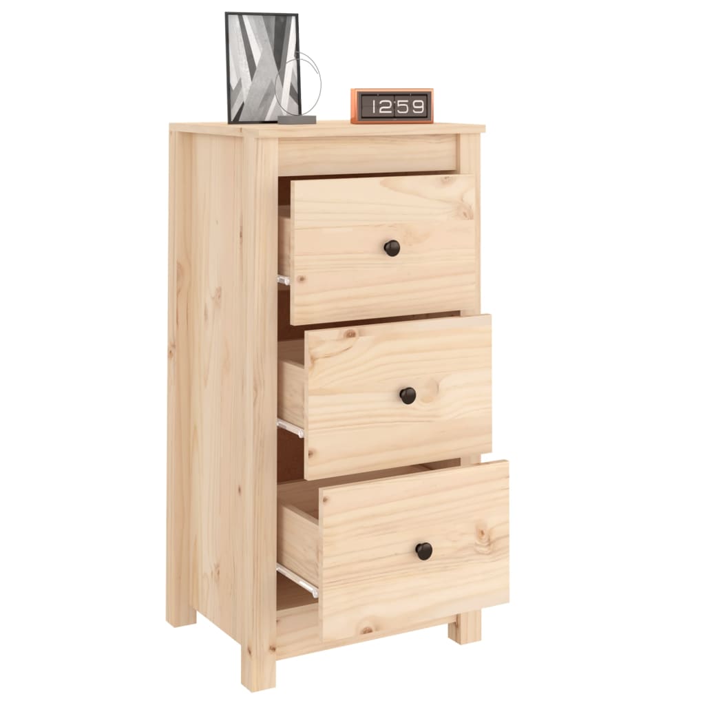 Dressoir 40X35X80 Cm Massief Grenenhout 1 Naturel