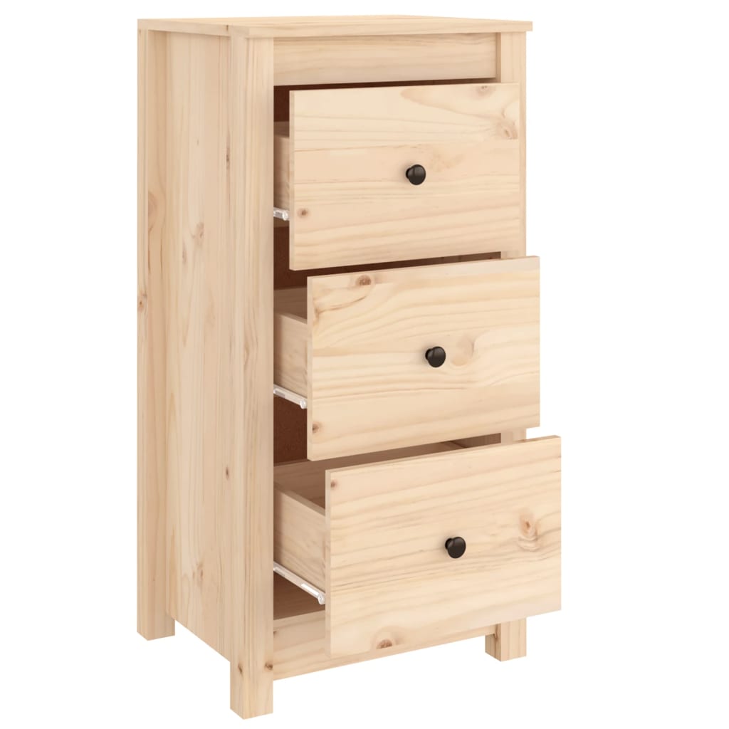 Dressoir 40X35X80 Cm Massief Grenenhout 1 Naturel