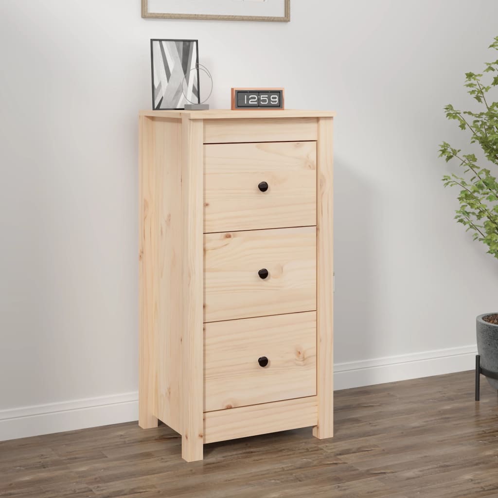 Dressoir 40X35X80 Cm Massief Grenenhout 1 Naturel