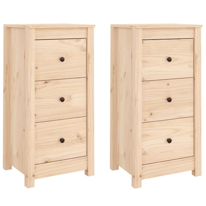 Dressoirs 2 st 40x35x80 cm massief grenenhout