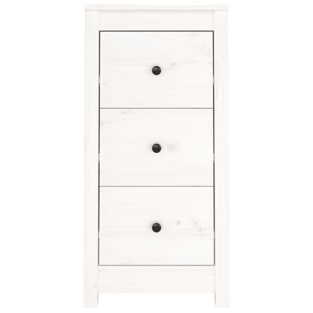 Dressoirs 2 St 40X35X80 Cm Massief Grenenhout Wit