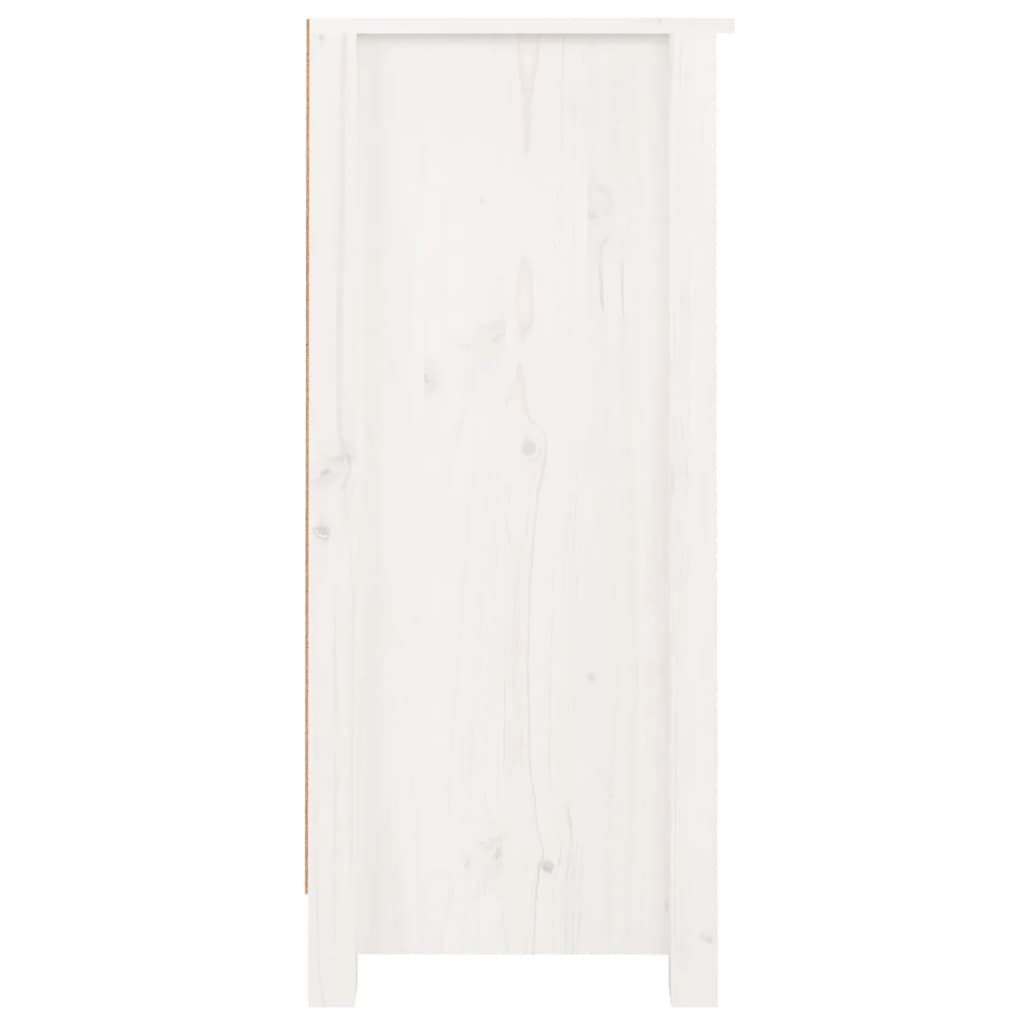 Dressoirs 2 St 40X35X80 Cm Massief Grenenhout Wit