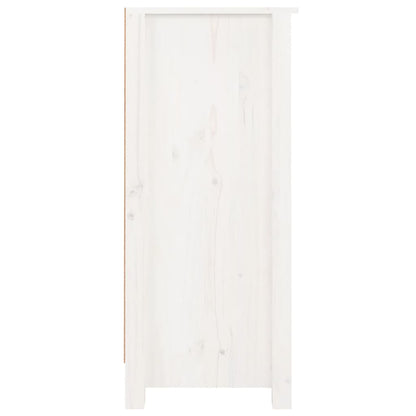 Dressoirs 2 St 40X35X80 Cm Massief Grenenhout Wit