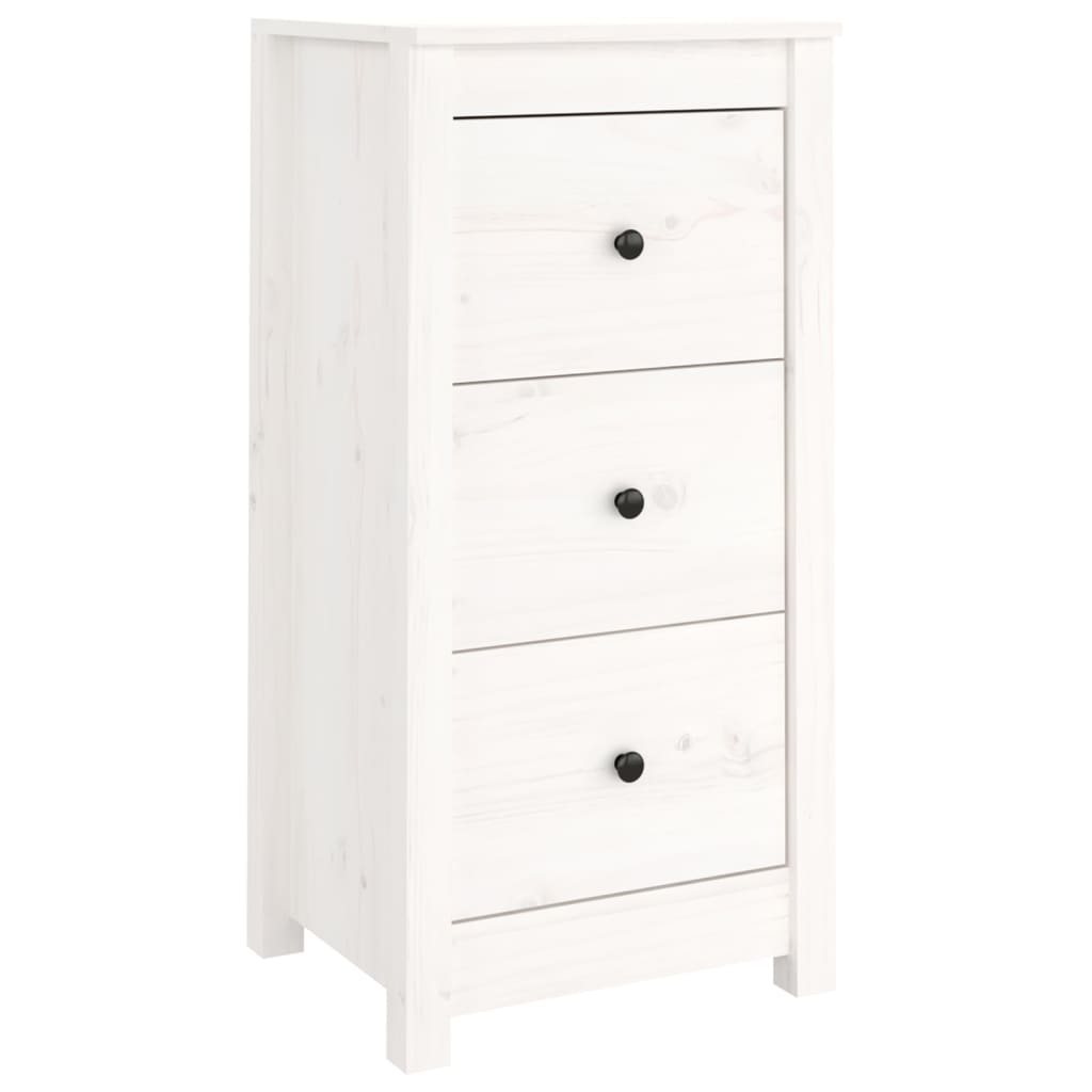 Dressoirs 2 St 40X35X80 Cm Massief Grenenhout Wit