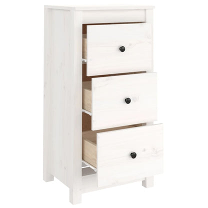 Dressoirs 2 St 40X35X80 Cm Massief Grenenhout Wit