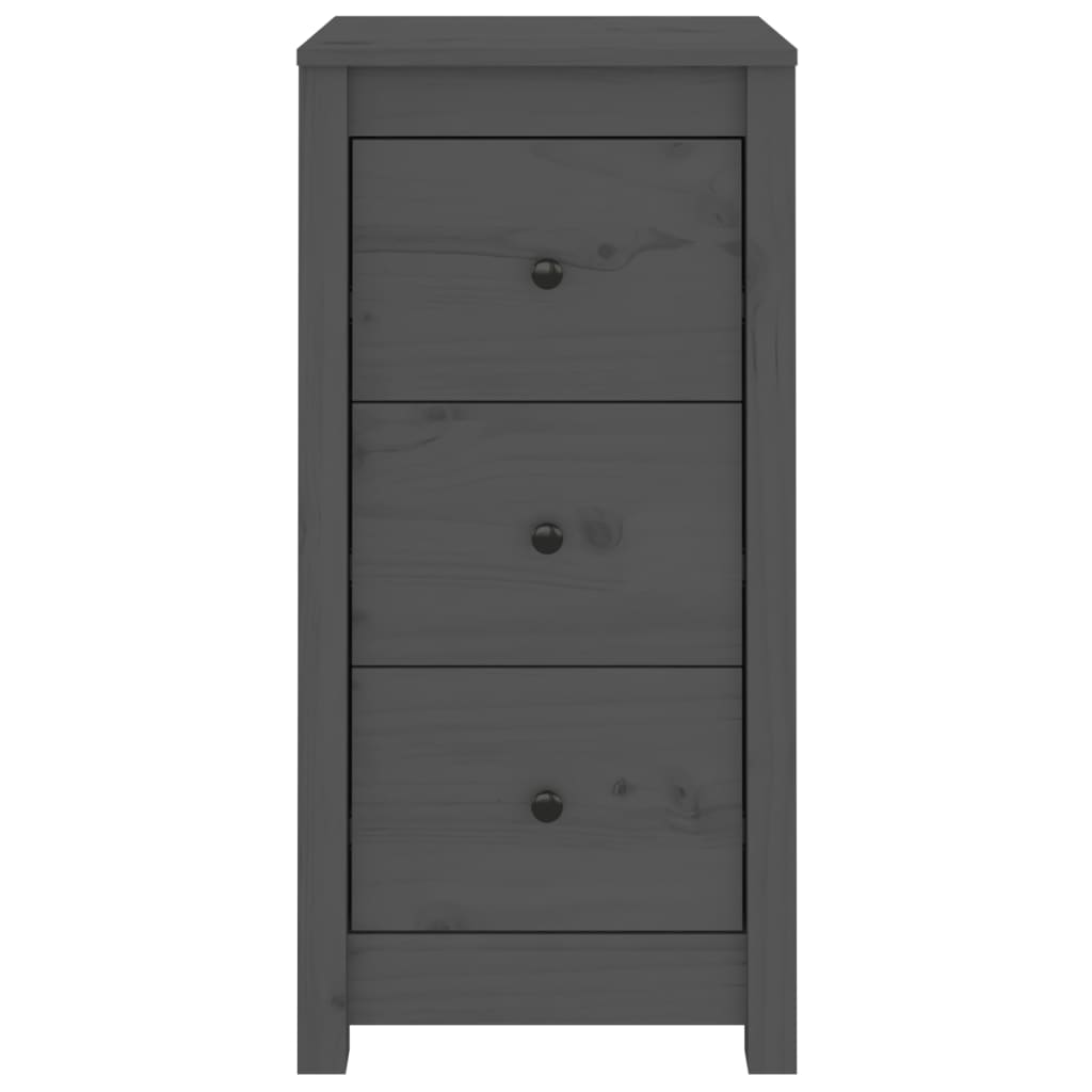 Dressoirs 2 St 40X35X80 Cm Massief Grenenhout Grijs