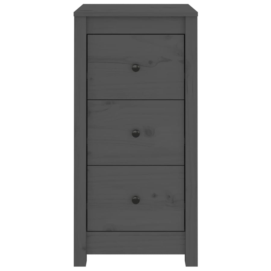 Dressoirs 2 St 40X35X80 Cm Massief Grenenhout Grijs