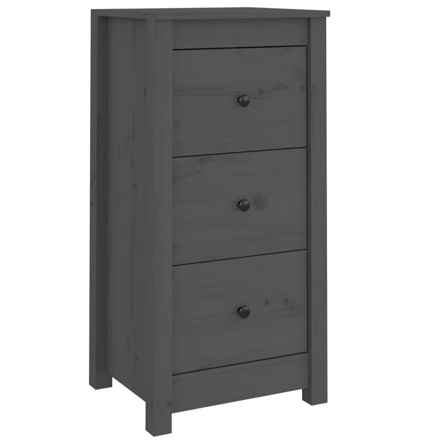 Dressoirs 2 St 40X35X80 Cm Massief Grenenhout Grijs