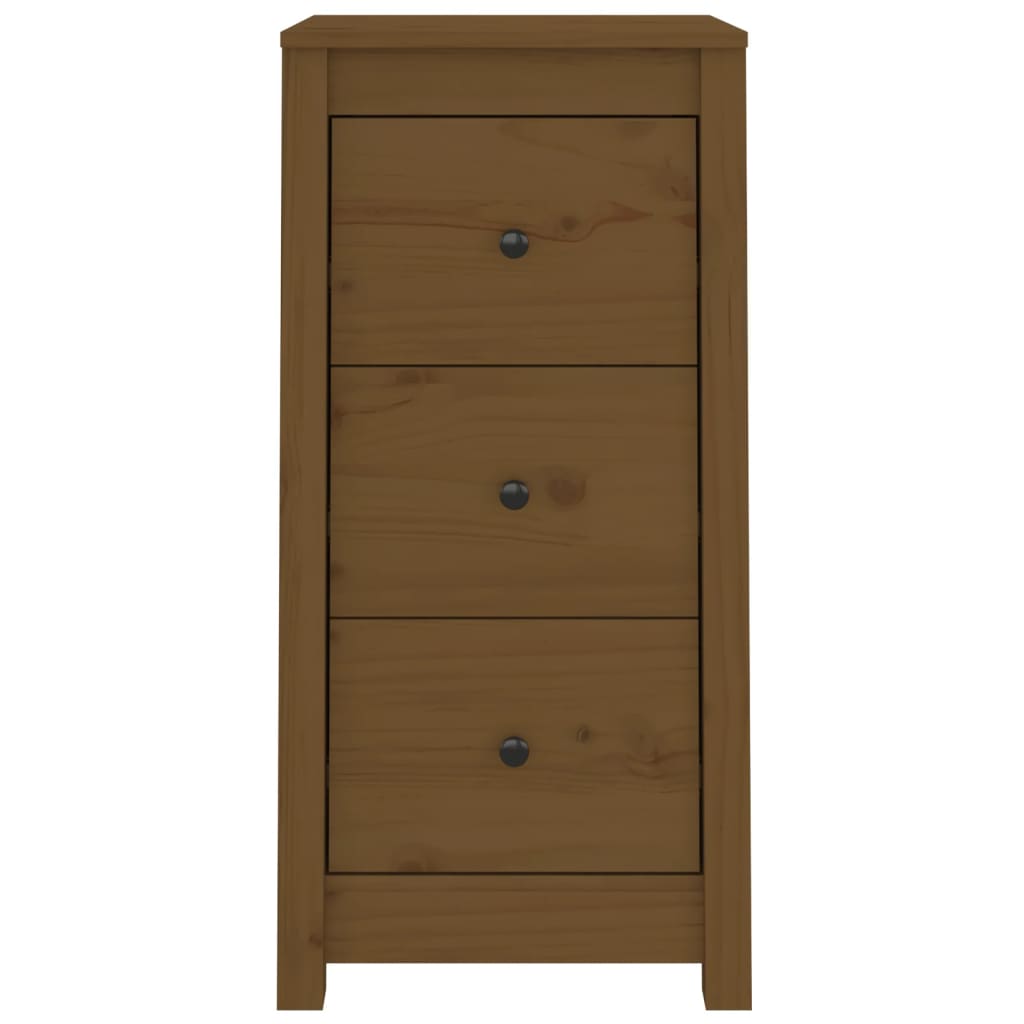 Dressoirs 2 St 40X35X80 Cm Massief Grenenhout Honingbruin