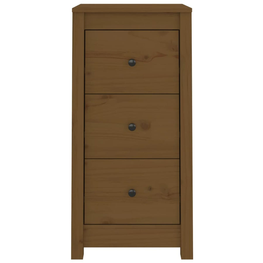 Dressoirs 2 St 40X35X80 Cm Massief Grenenhout Honingbruin