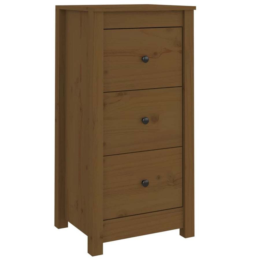 Dressoirs 2 St 40X35X80 Cm Massief Grenenhout Honingbruin