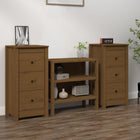 Sideboards 2 pcs 40x35x80 cm solid pine honey brown