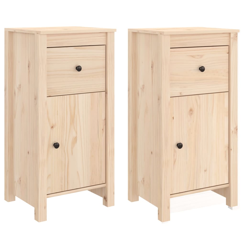 Dressoirs 2 st 40x35x80 cm massief grenenhout