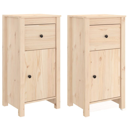 Dressoirs 2 st 40x35x80 cm massief grenenhout