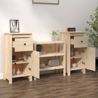 Dressoirs 2 st 40x35x80 cm massief grenenhout